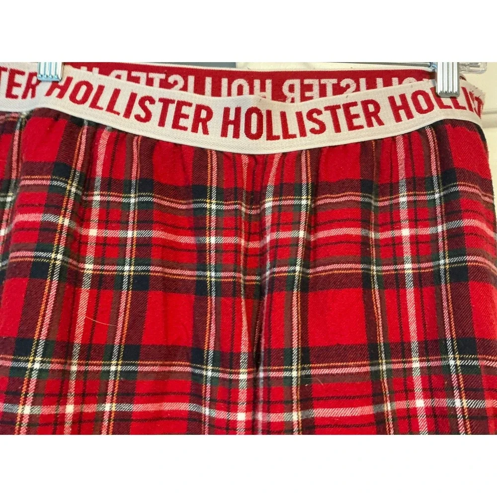 Hollister Pajama Plaid Pants Flannel Lounge Christmas Women's Size Small Long